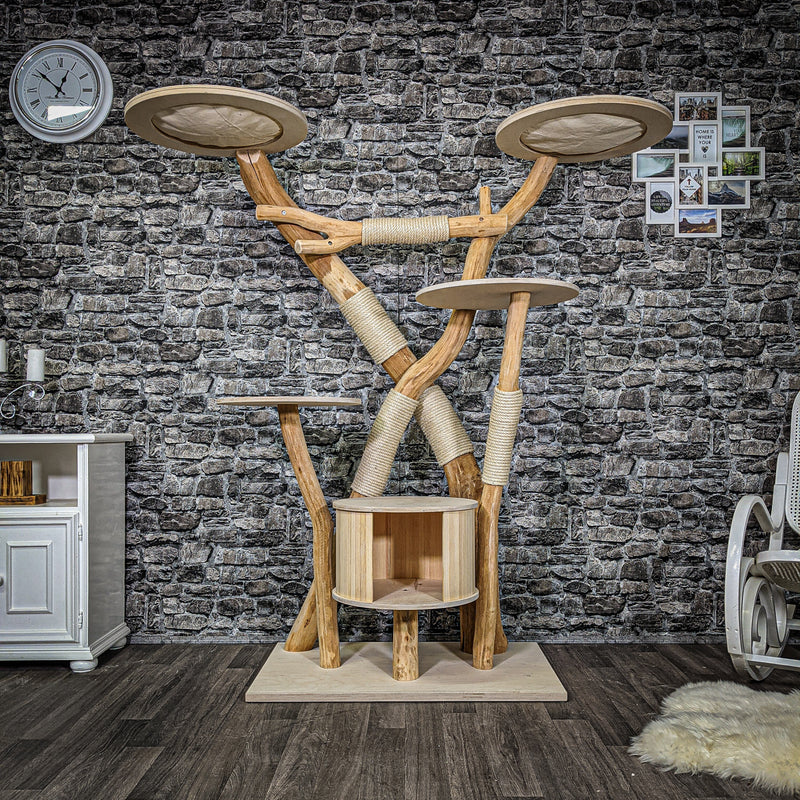 Naturkratzbaum 2257 Kratzbaum Natur Holz Design 180 cm hoch