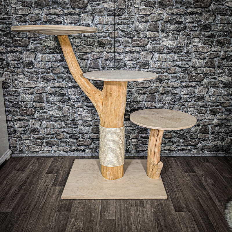 Naturkratzbaum 2493 Kratzbaum Natur Holz Design 120 cm hoch