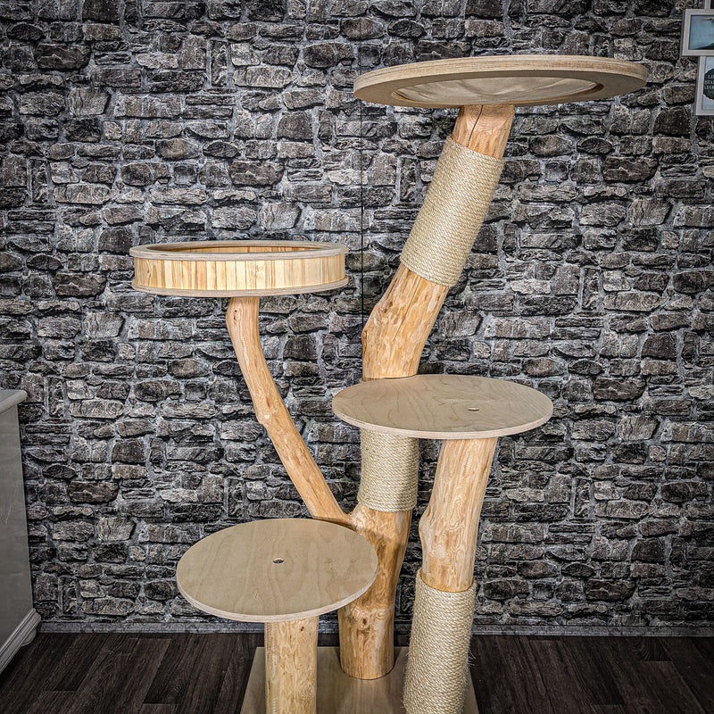 Naturkratzbaum 2499 Kratzbaum Natur Holz Design 158 cm hoch