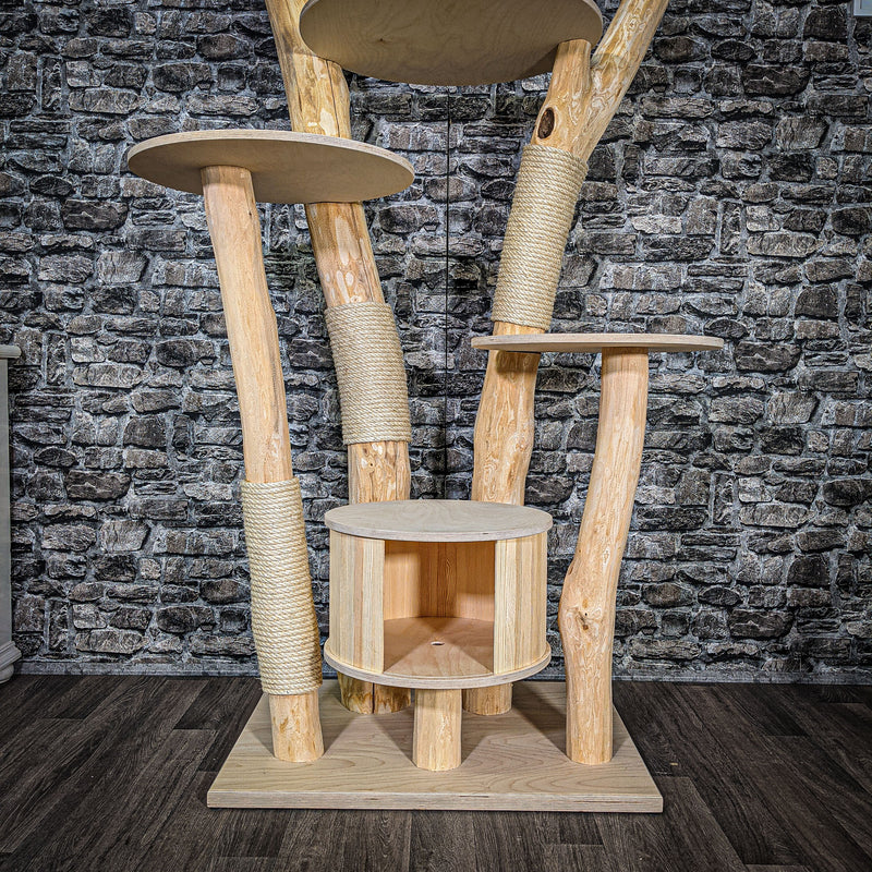 Naturkratzbaum 2513 Kratzbaum Natur Holz Design 165 cm hoch