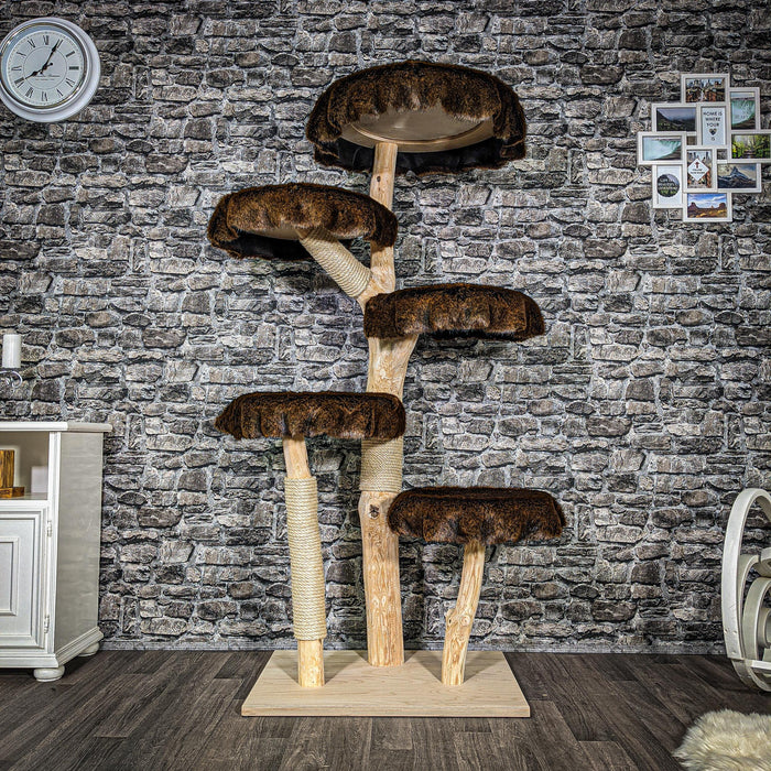 Naturkratzbaum 2521 Kratzbaum Natur Holz Design 175 cm hoch