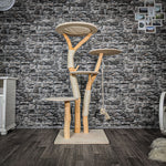 RESERVIERT Naturkratzbaum 2574 Kratzbaum Natur Holz Design 144 cm hoch