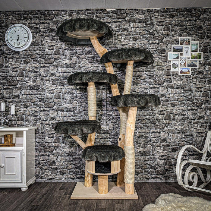 Naturkratzbaum 2532 Kratzbaum Natur Holz Design 203 cm hoch