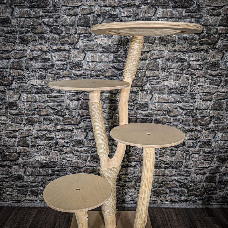 Naturkratzbaum 2538 Kratzbaum Natur Holz Design 144 cm hoch