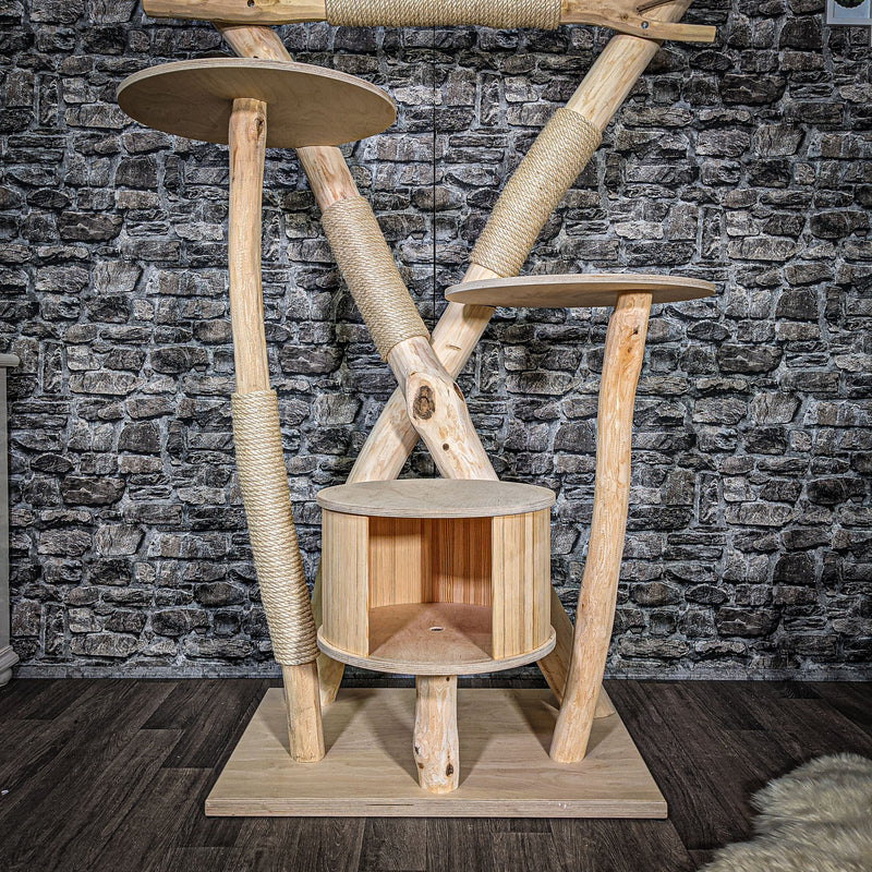 Naturkratzbaum 2540 Kratzbaum Natur Holz Design 172 cm hoch