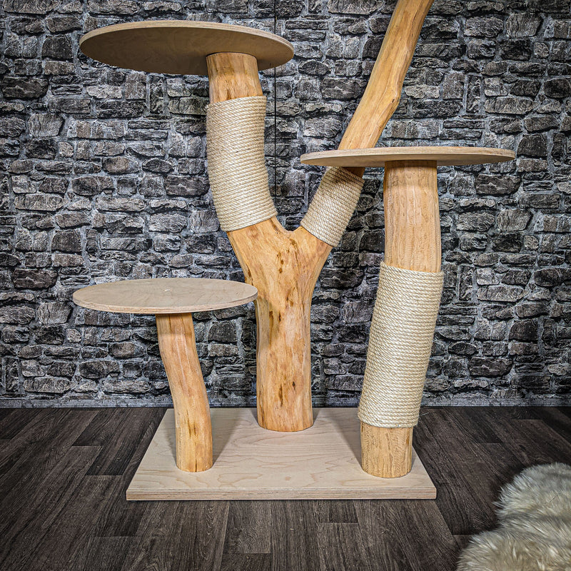 Naturkratzbaum 2547 Kratzbaum Natur Holz Design 145 cm hoch