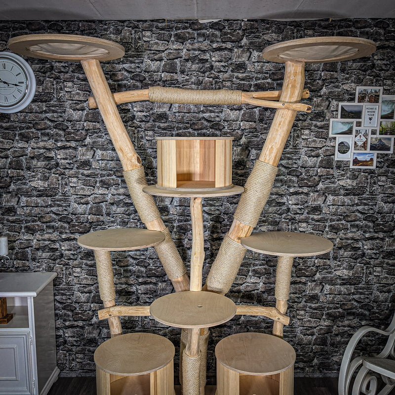 Naturkratzbaum 2557 Kratzbaum Natur Holz Design 225 cm hoch