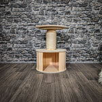 Katzenbett 2558 Wendehäuschen Katzenhöhle 62 cm hoch Natur Holz Design Kratzbaum Naturkratzbaum