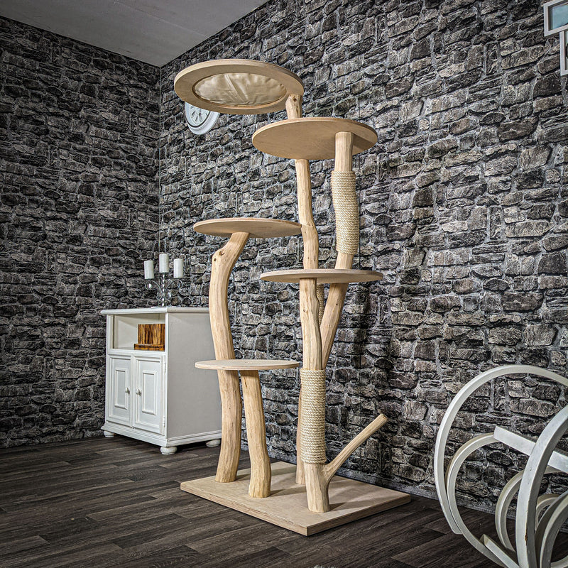 Naturkratzbaum 2588 Kratzbaum Natur Holz Design 175 cm hoch