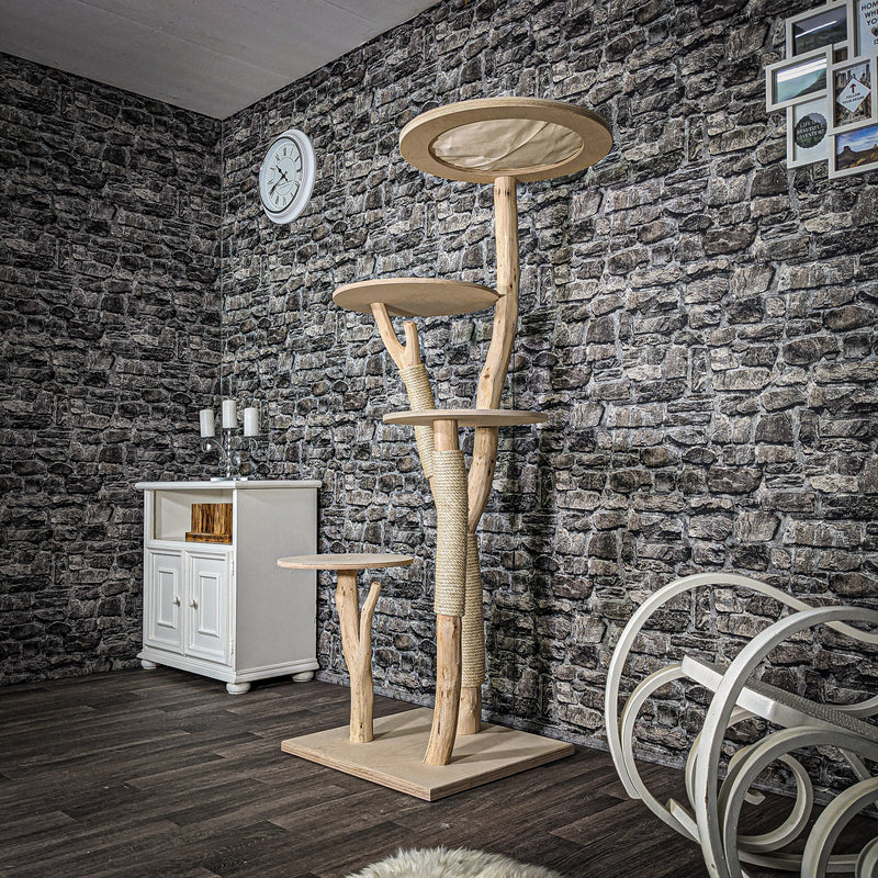 Naturkratzbaum 2595 Kratzbaum Natur Holz Design 170 cm hoch