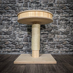 Körbchen 63 cm hoch 50 cm Durchmesser Natur Holz Design Kratzbaum Naturkratzbaum