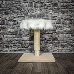 Katzenbett 64 cm hoch 40 cm Durchmesser Natur Holz Design Kratzbaum Naturkratzbaum