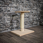 Katzenbett 64 cm hoch 40 cm Durchmesser Natur Holz Design Kratzbaum Naturkratzbaum