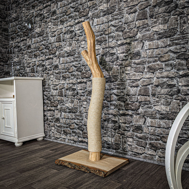Kratzstamm 115 cm hoch Natur Holz Design Kratzbaum 2618 Naturkratzbaum