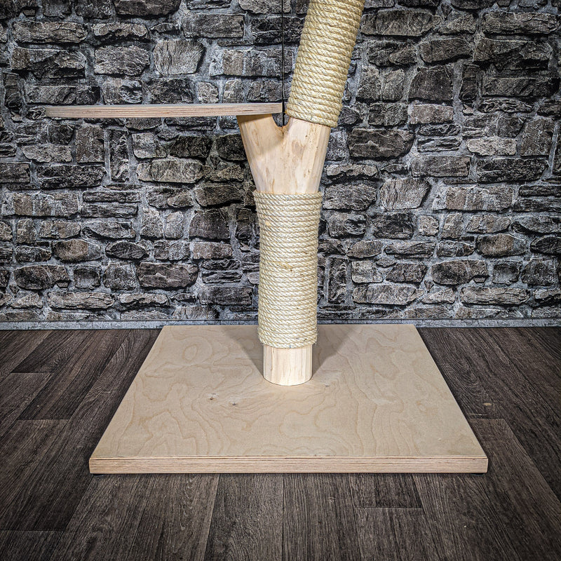 RESERVIERT + ÄNDERUNG - Naturkratzbaum 80 cm hoch Kratzbaum Natur Holz Design 2619 Katzenbaum