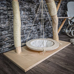 Naturkratzbaum 148 cm hoch Kratzbaum Natur Holz Design 2622 Katzenbaum