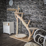 Naturkratzbaum 148 cm hoch Kratzbaum Natur Holz Design 2622 Katzenbaum