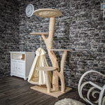 Naturkratzbaum 165 cm hoch Kratzbaum Natur Holz Design 2624 Katzenbaum