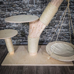 Naturkratzbaum 106 cm hoch Kratzbaum Natur Holz Design 2628 Katzenbaum