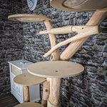 Naturkratzbaum 162 cm hoch Kratzbaum Natur Holz Design 2630 Katzenbaum