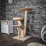 Naturkratzbaum 117 cm hoch Kratzbaum Natur Holz Design 2636 Katzenbaum