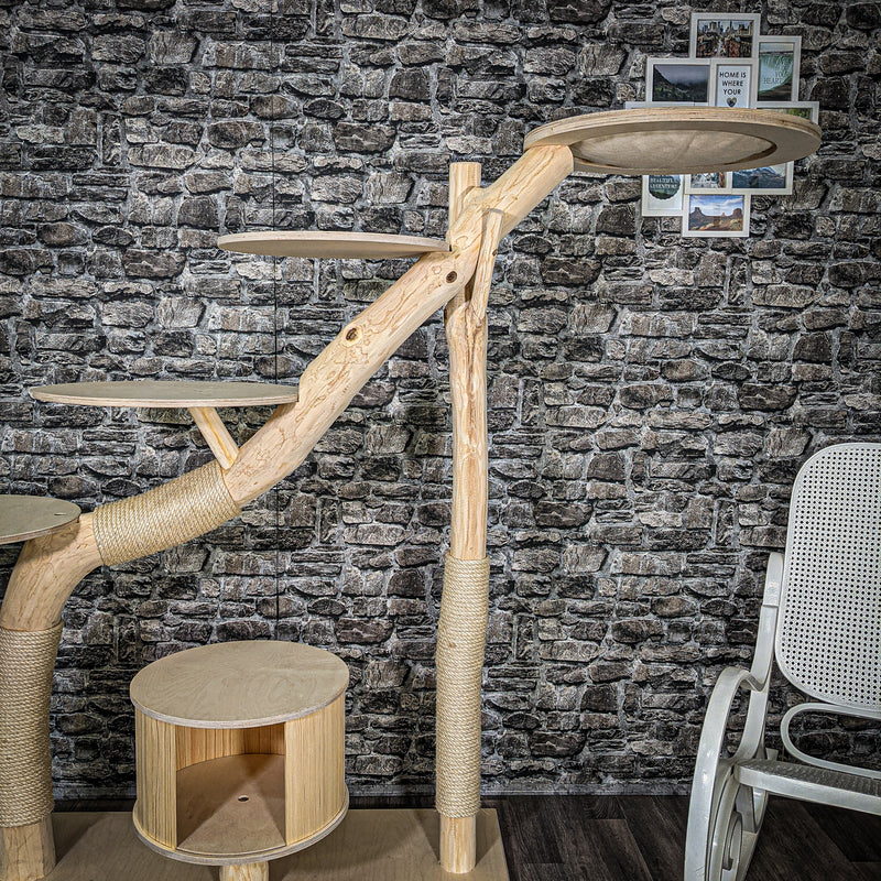 Naturkratzbaum 2454 Kratzbaum Natur Holz Design 160 cm hoch