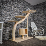 Naturkratzbaum 2454 Kratzbaum Natur Holz Design 160 cm hoch