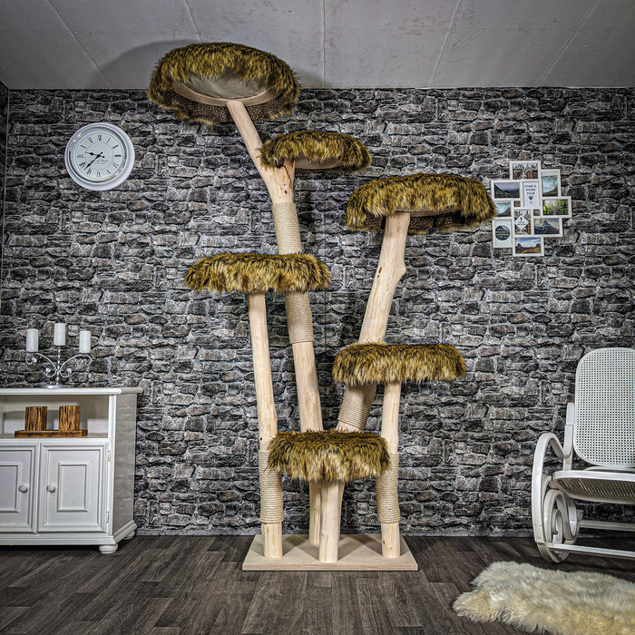 Naturkratzbaum 2456 Kratzbaum Natur Holz Design 230 cm hoch