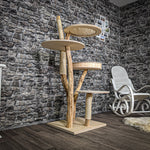 Naturkratzbaum 2463 Kratzbaum Natur Holz Design 141 cm hoch