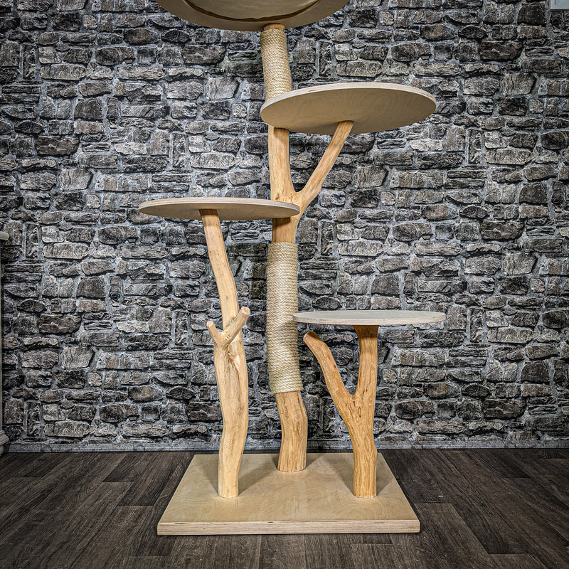 Naturkratzbaum 2464 Kratzbaum Natur Holz Design 143 cm hoch