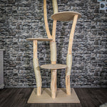 Naturkratzbaum 218 cm hoch Kratzbaum Natur Holz Design 2658 Katzenbaum