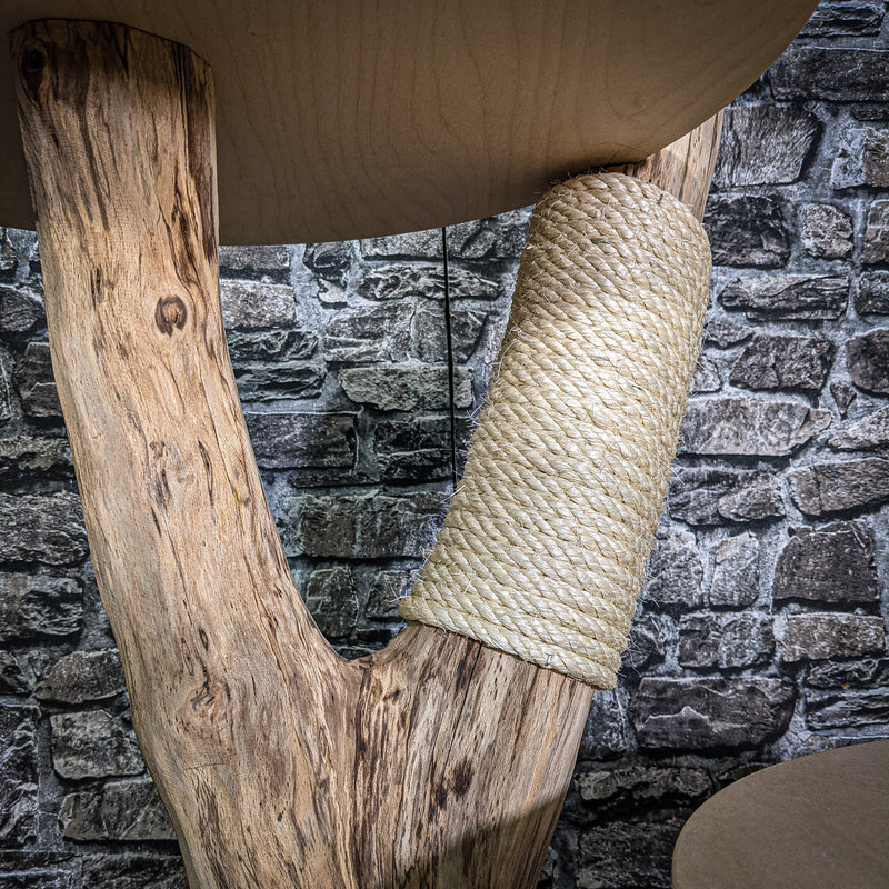 Naturkratzbaum 115 cm hoch Kratzbaum Natur Holz Design 2665 Katzenbaum