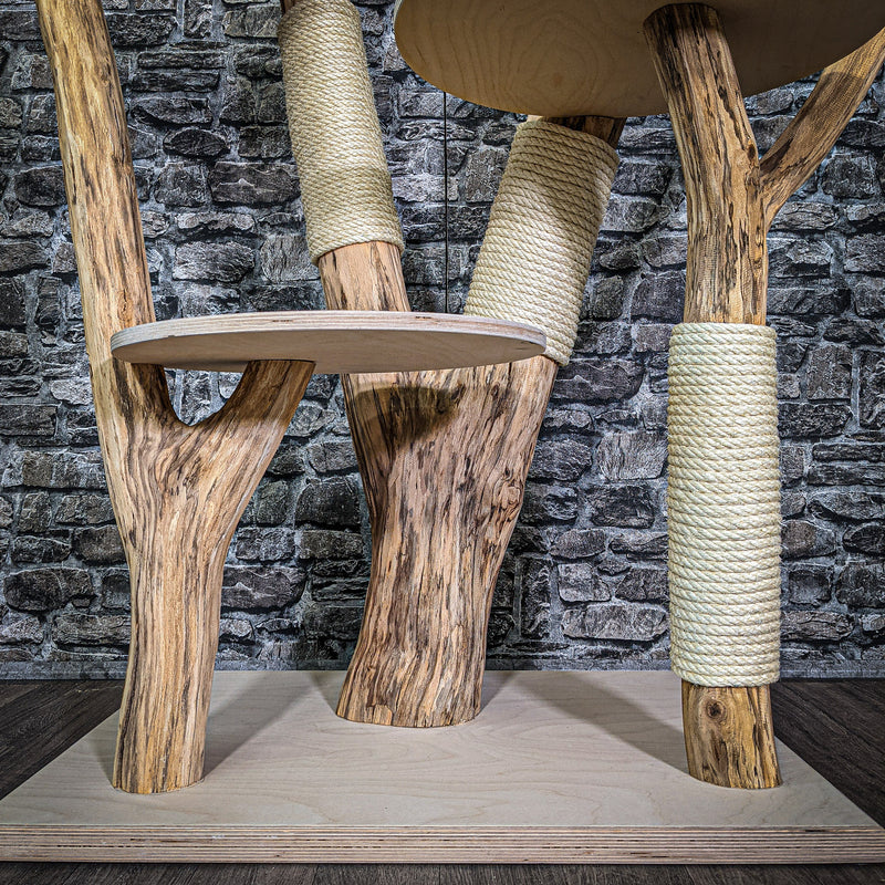 Naturkratzbaum 150 cm hoch Kratzbaum Natur Holz Design 2670 Katzenbaum